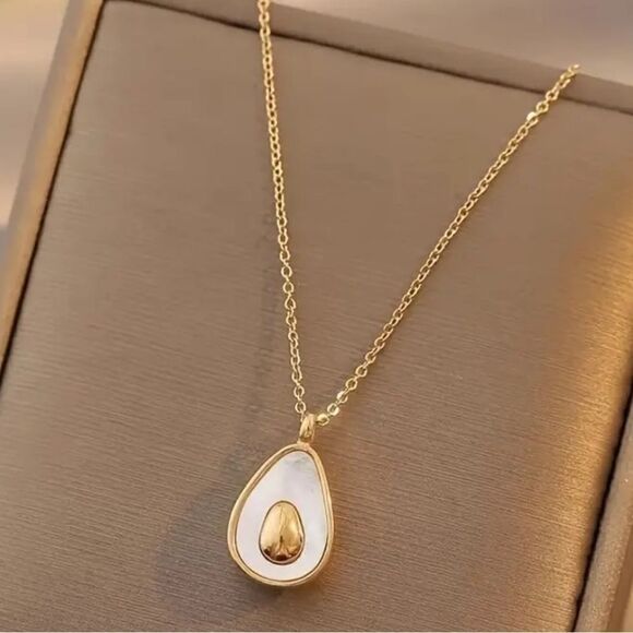 18k Gold Plated Avocado 🥑 Charm Necklace - Picture 1 of 5